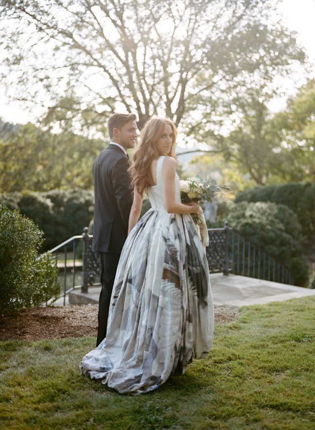 Romantic Southern Wedding Inspiration with a Hi-Lo Wedding Gown | Photos by Archetype Photography
